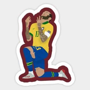 Dani Alves pray for messi's free kick Sticker